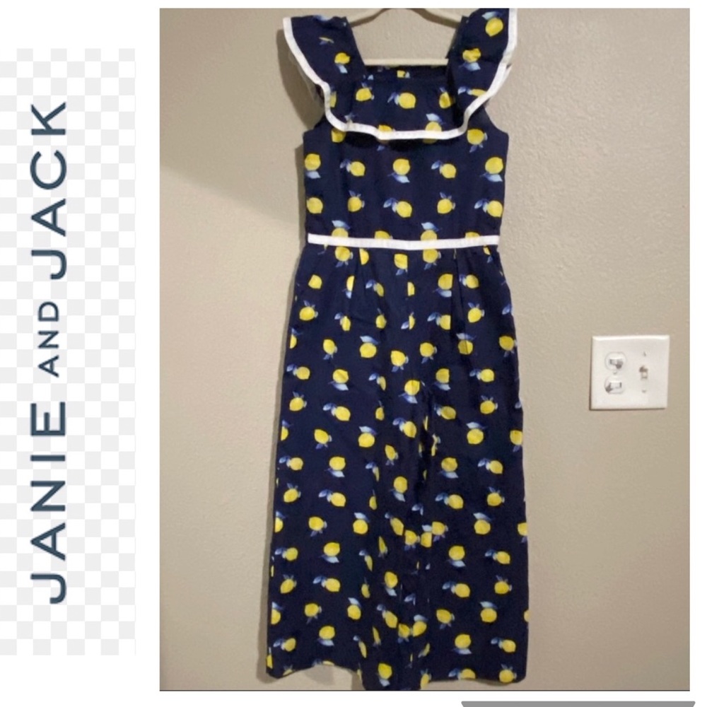 Janie and Jack lemon romper size 8 (NWOT)